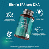 Buporai Omega 3 Fish Oil 2000mg bottle with icons for brain, eye, heart, and blood pressure benefits