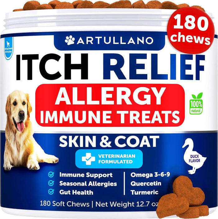 Dog Skin & Coat Support Chews — Duck Flavor