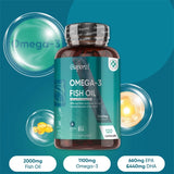 Buporai Omega 3 Fish Oil 2000mg supplement bottle with 120 capsules